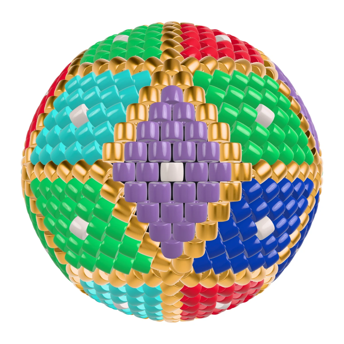 Шар ромби: 3D peyote balls