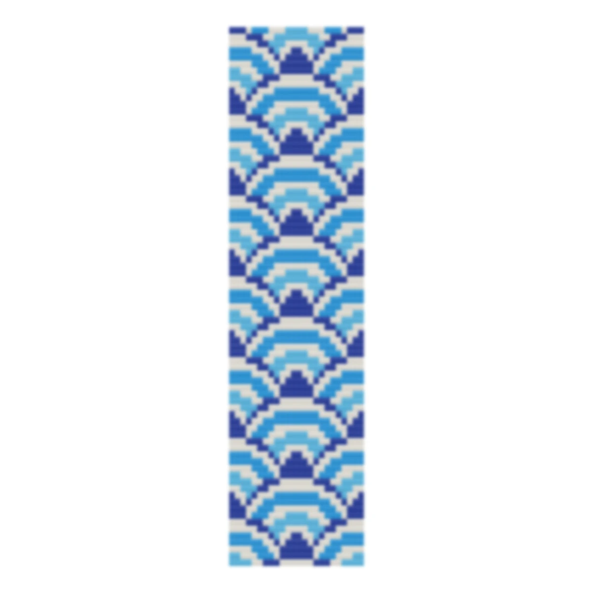 Waves bracelet: Loom & flat: Blurred chart