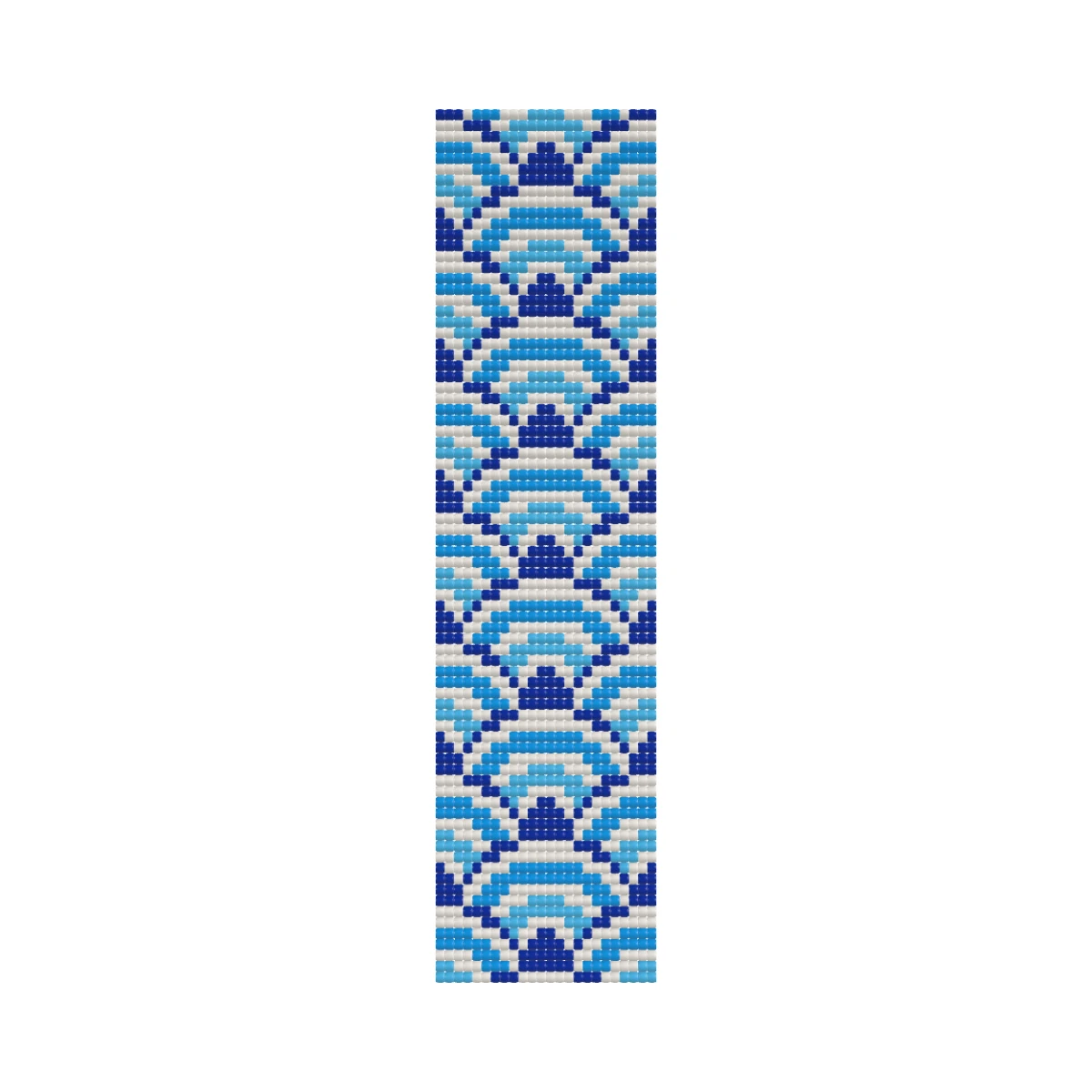 Waves bracelet: Loom & flat: Front