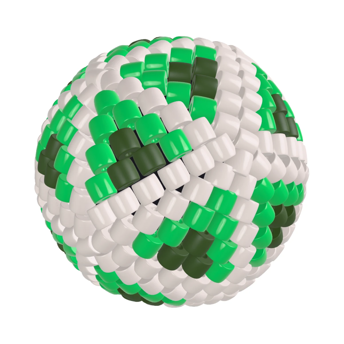 Куля «Смерека»: 3D peyote balls: From above