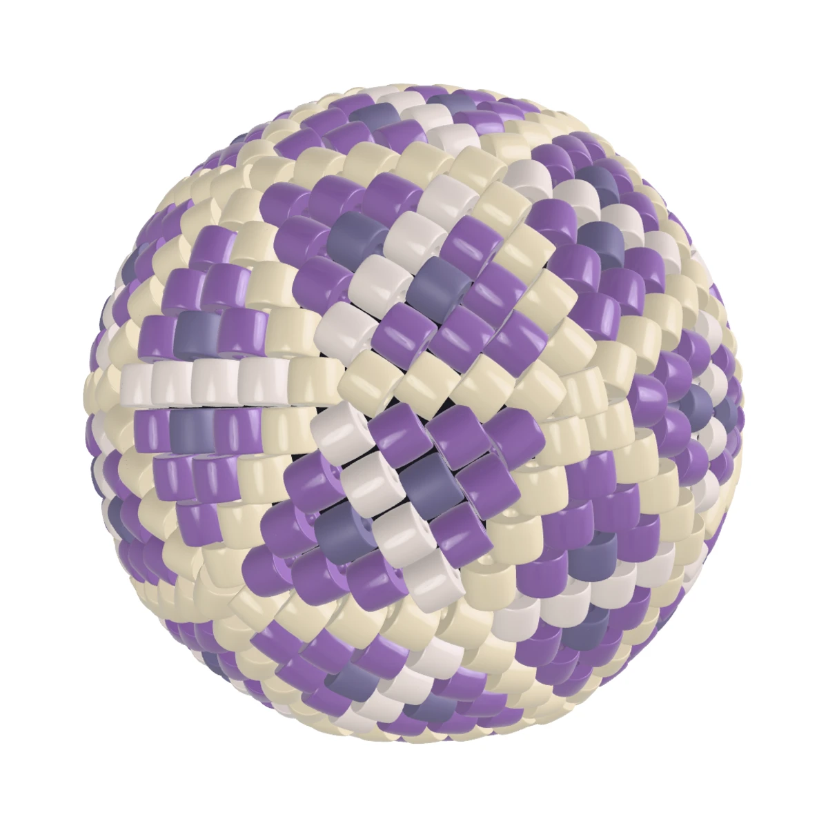 Куля «Лаванда»: 3D peyote balls: From above