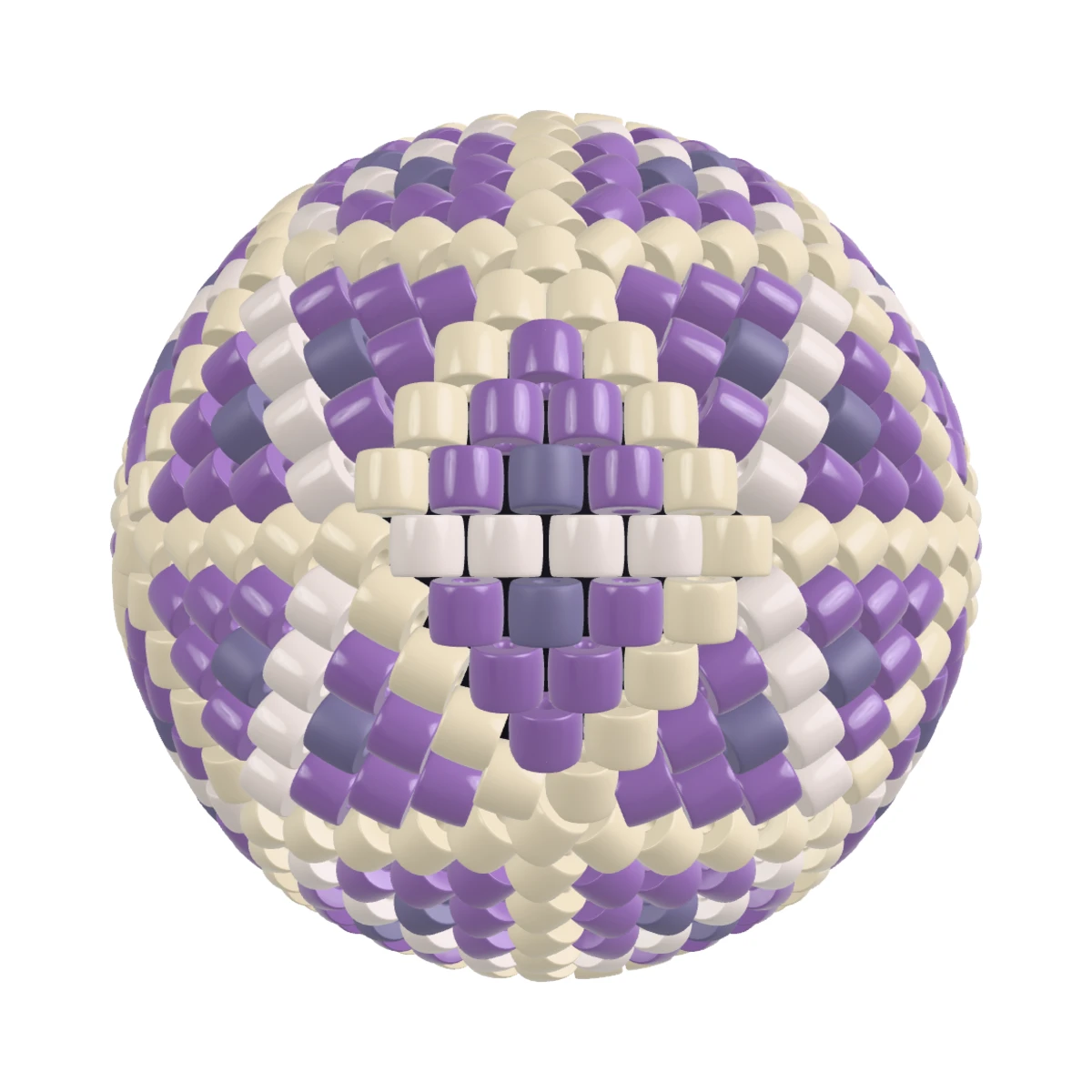 Куля «Лаванда»: 3D peyote balls: Front