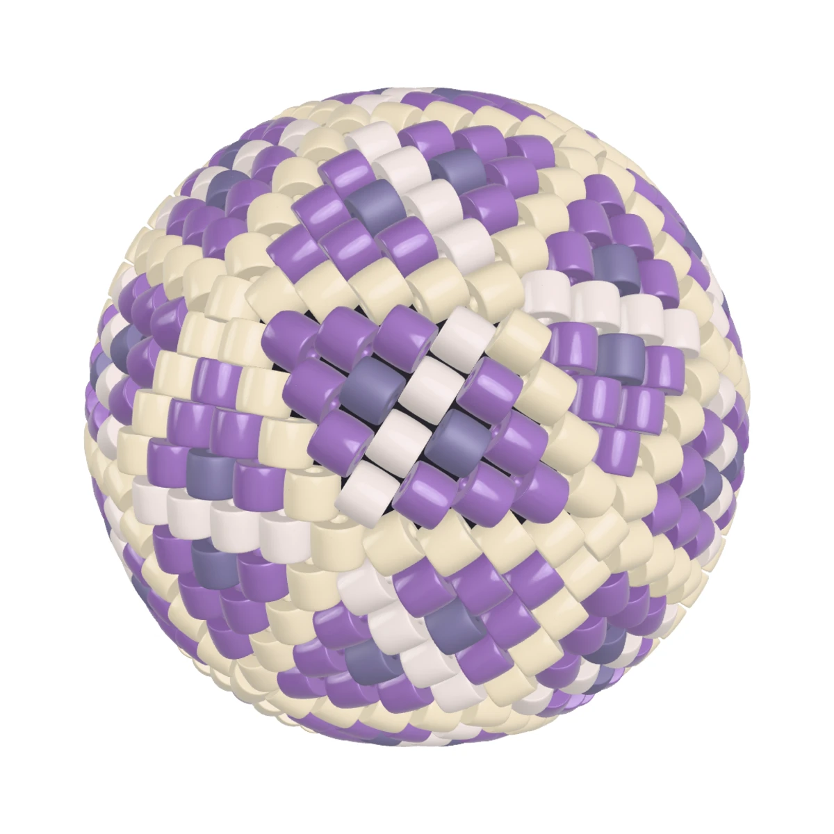 Куля «Лаванда»: 3D peyote balls: Turned
