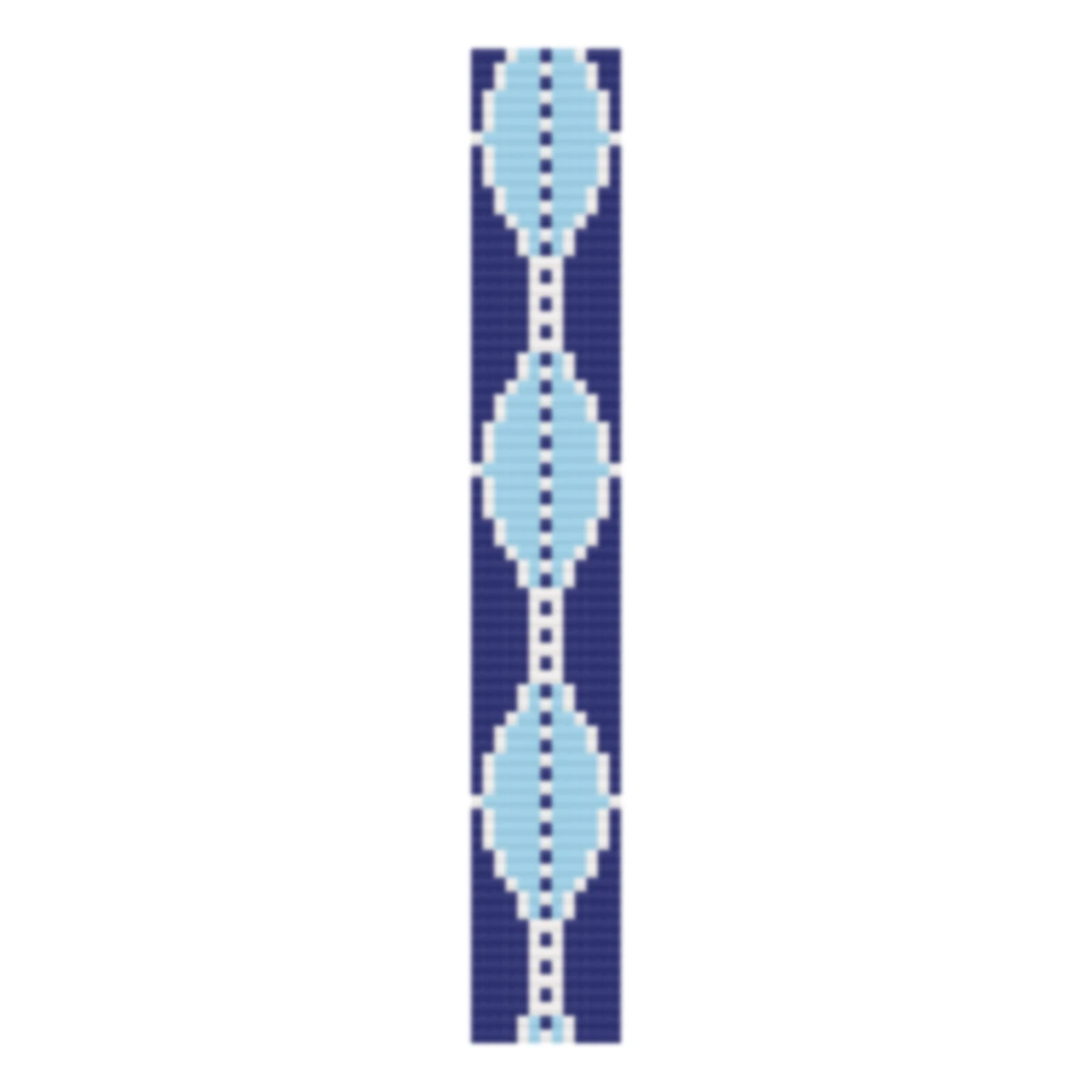 Checkerboard waves bracelet: Loom & flat: Blurred chart