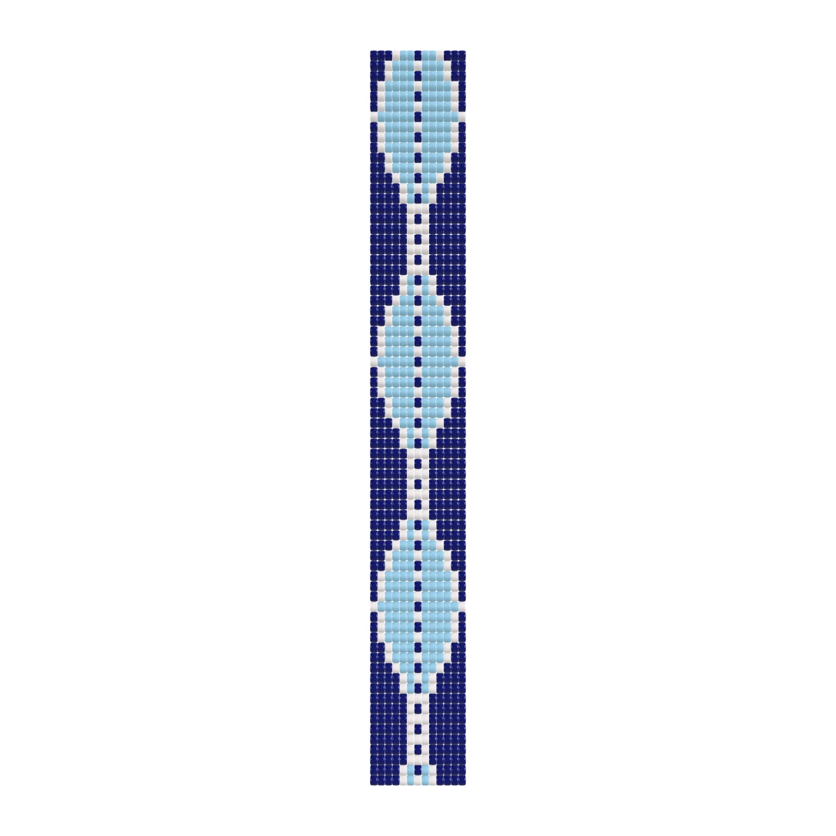 Checkerboard waves bracelet: Loom & flat