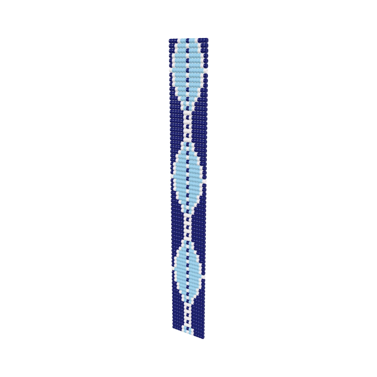 Checkerboard waves bracelet: Loom & flat: Turned