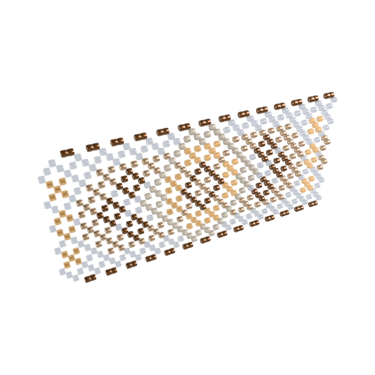 Силянка «золоті ромби»: Loom & flat: From above