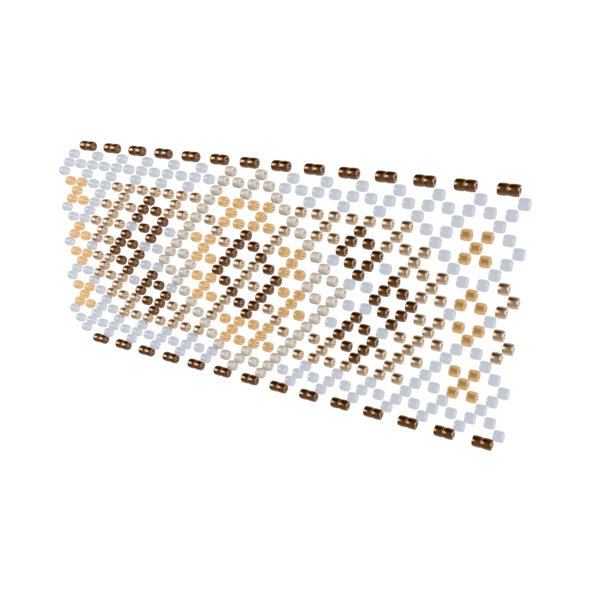 Силянка «золоті ромби»: Loom & flat: Turned
