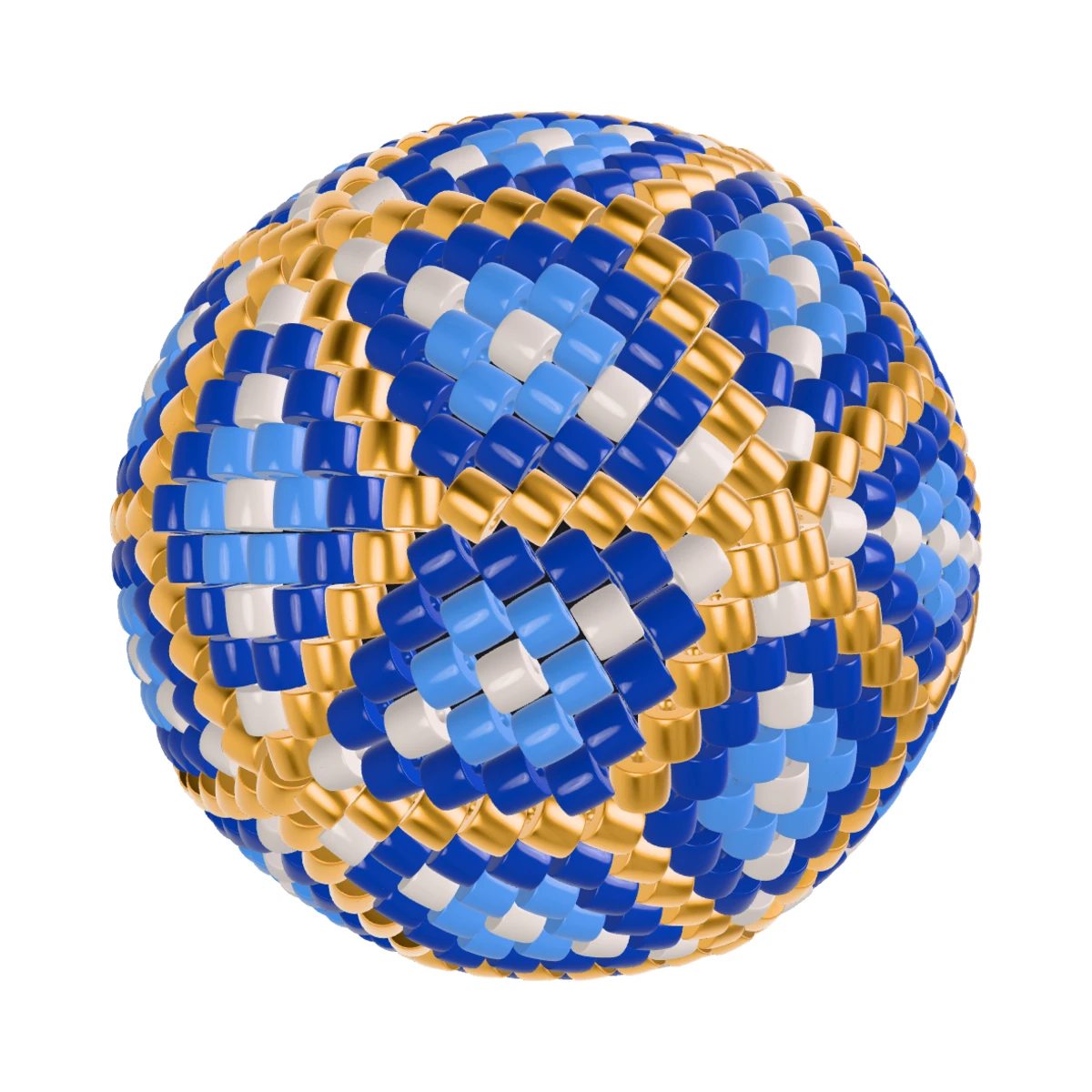 Куля «Зимова квітка»: 3D peyote balls: From above