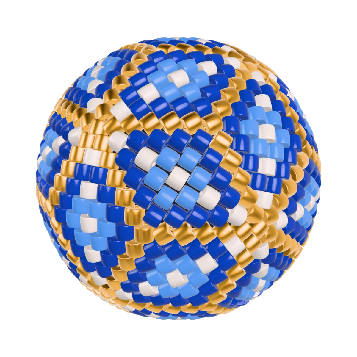 Куля «Зимова квітка»: 3D peyote balls: Turned
