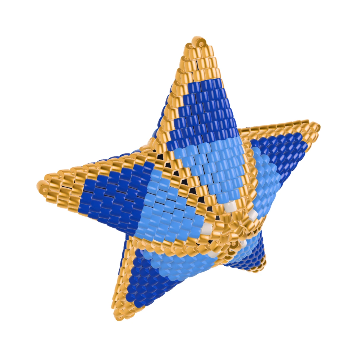 Зірка «Вифлеємська»: 3D peyote stars: From above
