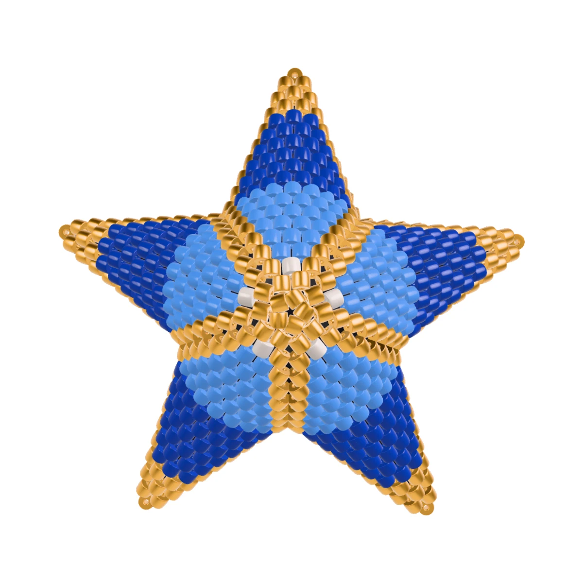 Зірка «Вифлеємська»: 3D peyote stars: Front