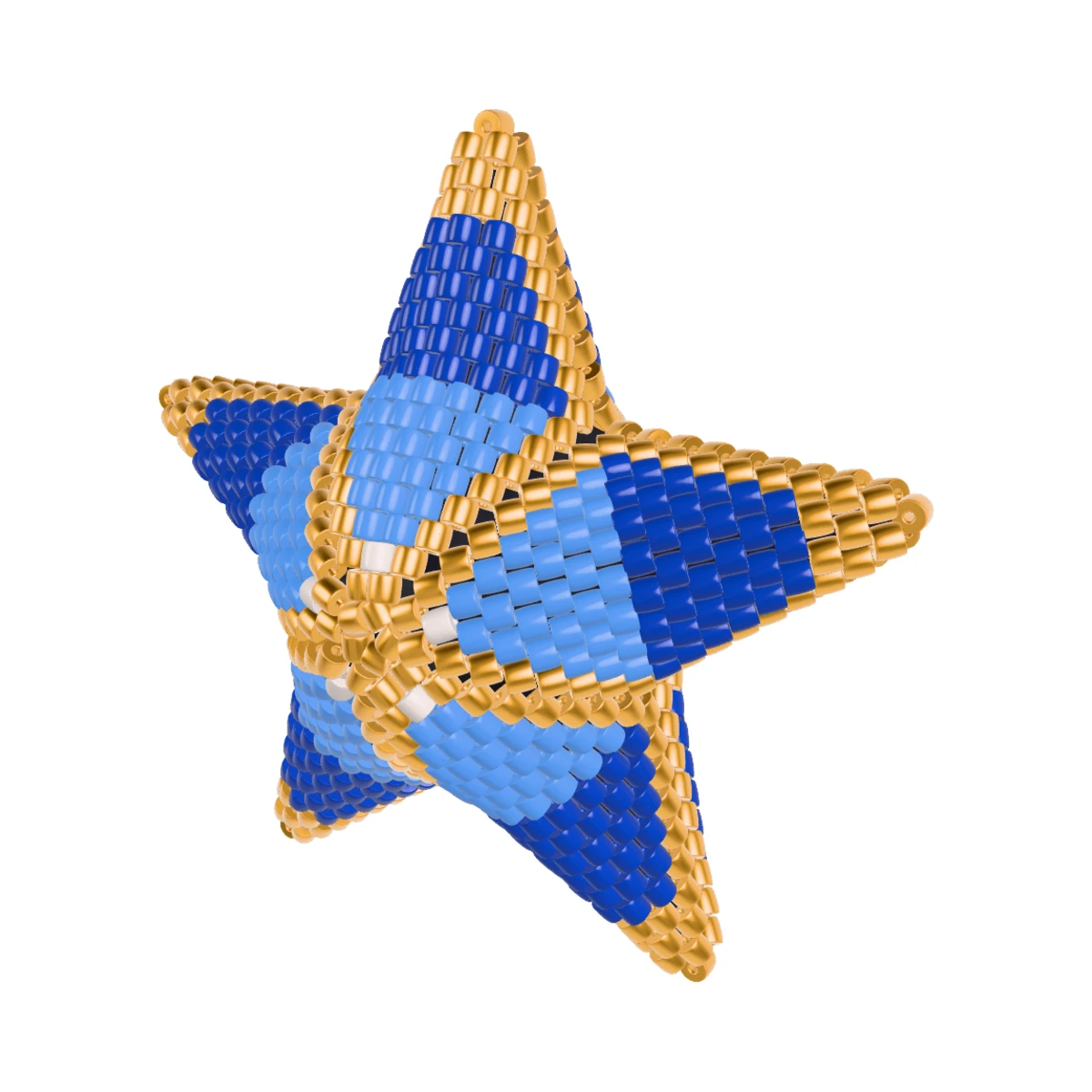 Зірка «Вифлеємська»: 3D peyote stars: Turned